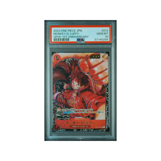 Monkey D. Luffy #012 OP05 - 1st Anniversary PSA10